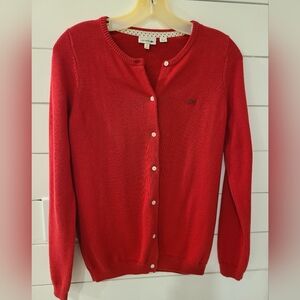 Lacoste Girls Red Cardigan